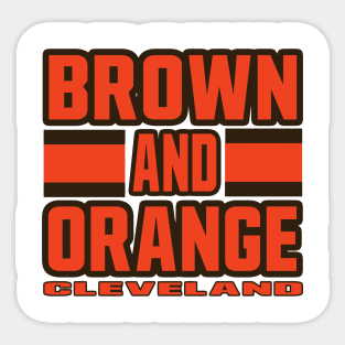 Cleveland LYFE Brown and Orange Sticker